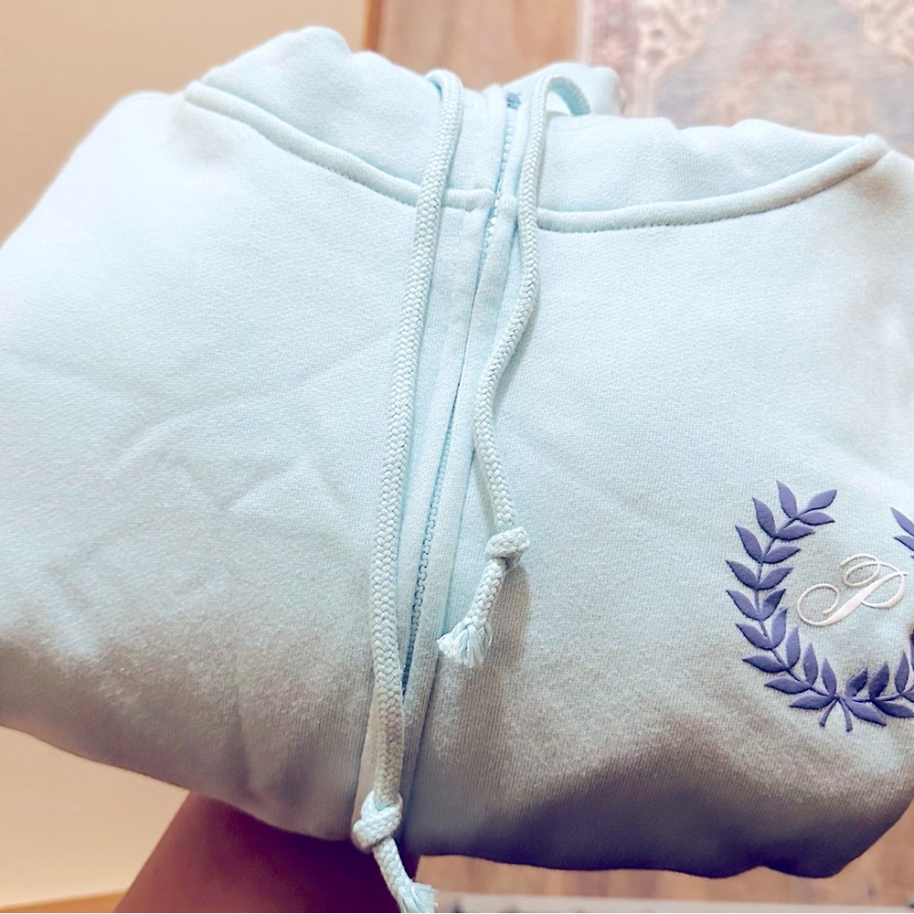 Pink Victoria Secret Baby Blue ZipUp Hoodie